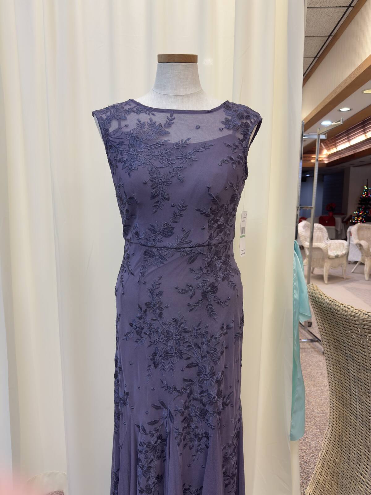Lavender lace mother of the bride gown